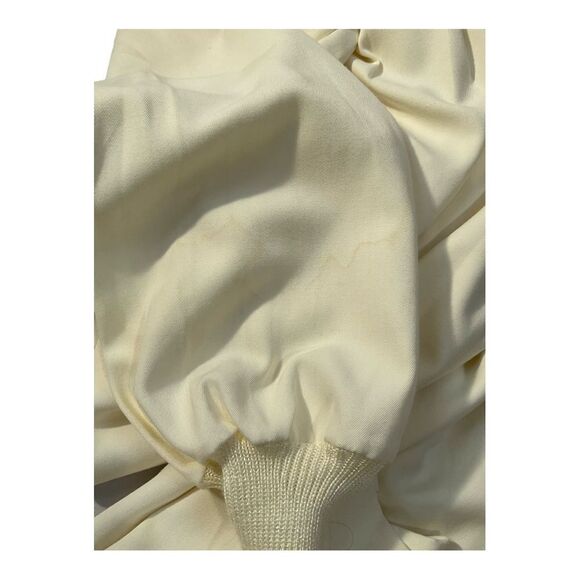 Sideffects Women’s Vintage Ivory Long Sleeve Jumpsuit Size 12 - Picture 9 of 16